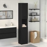 Kupaonski ormar s policom Crni hrast 32 x 34 x 188,5 cm
