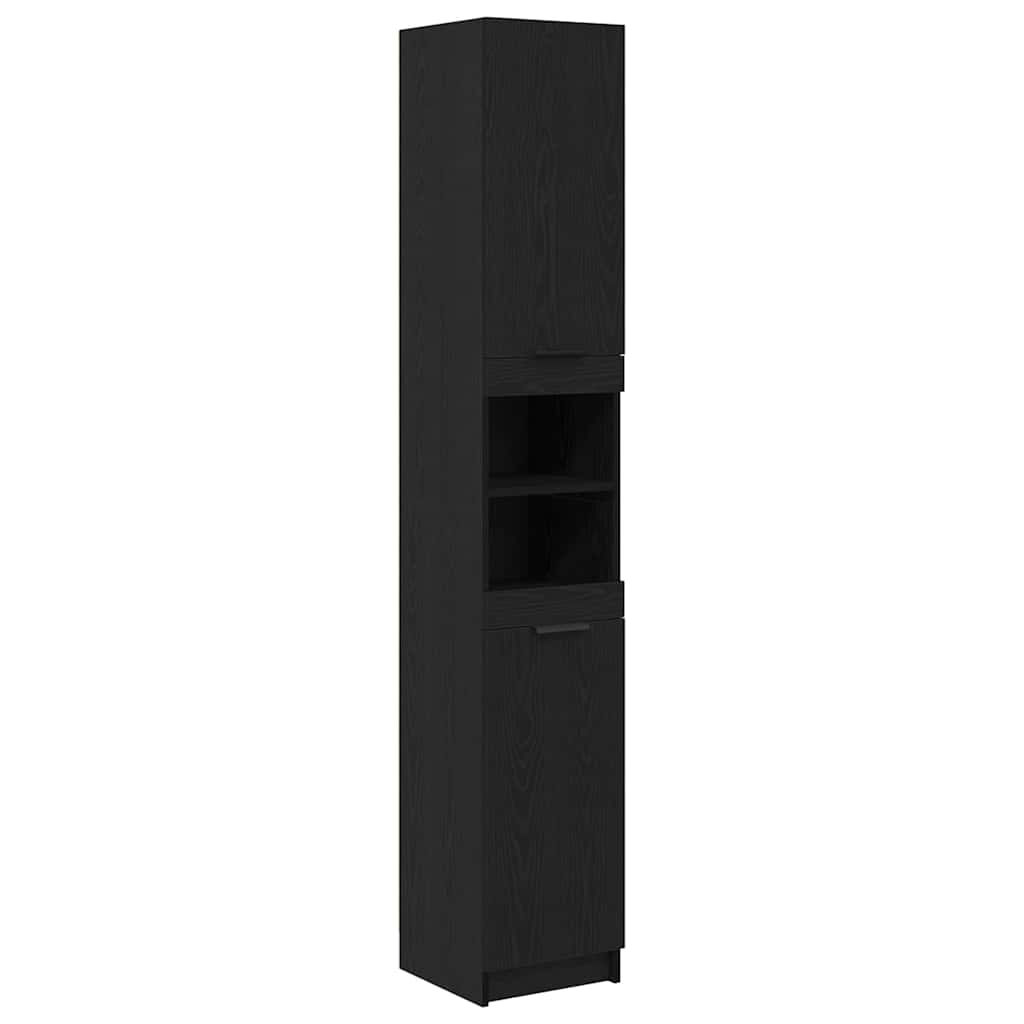 Kupaonski ormar s policom Crni hrast 32 x 34 x 188,5 cm