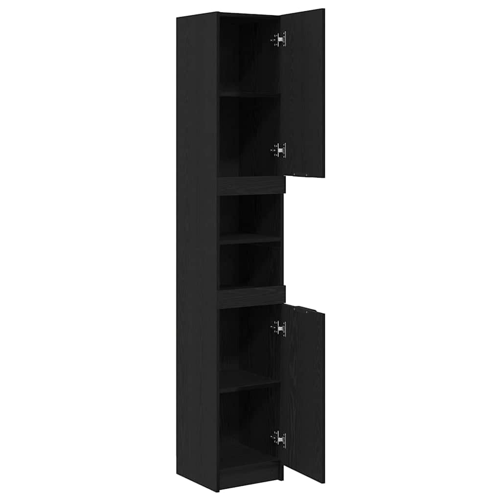 Kupaonski ormar s policom Crni hrast 32 x 34 x 188,5 cm