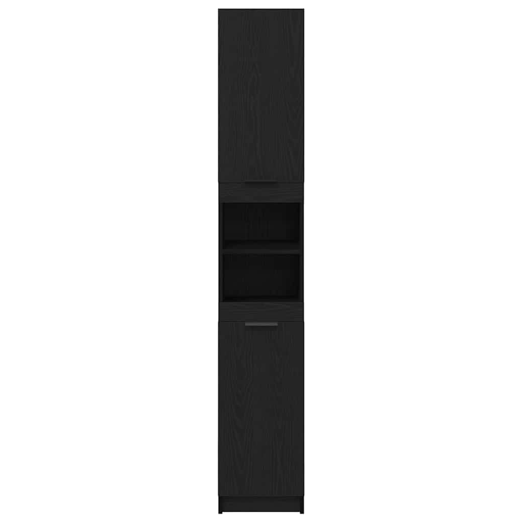 Kupaonski ormar s policom Crni hrast 32 x 34 x 188,5 cm