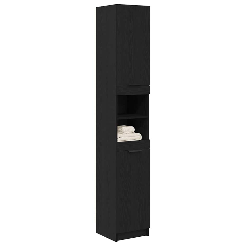Kupaonski ormar s policom Crni hrast 32 x 34 x 188,5 cm