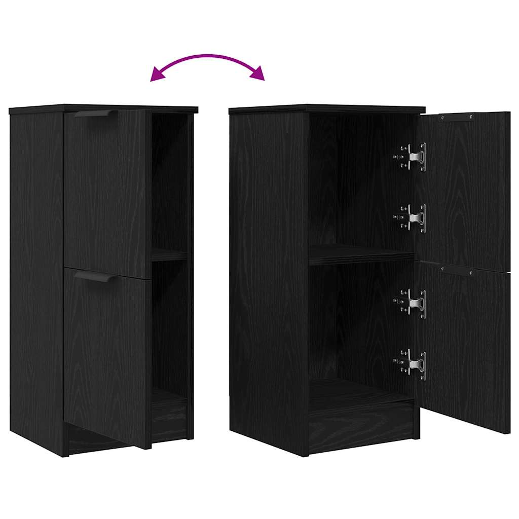 Kreveta 2 pcs Crni hrast 30 x 30 x 70 cm Konstruirano drvo