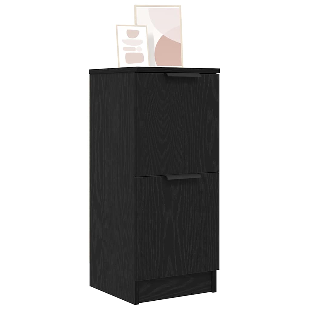 Kreveta 2 pcs Crni hrast 30 x 30 x 70 cm Konstruirano drvo
