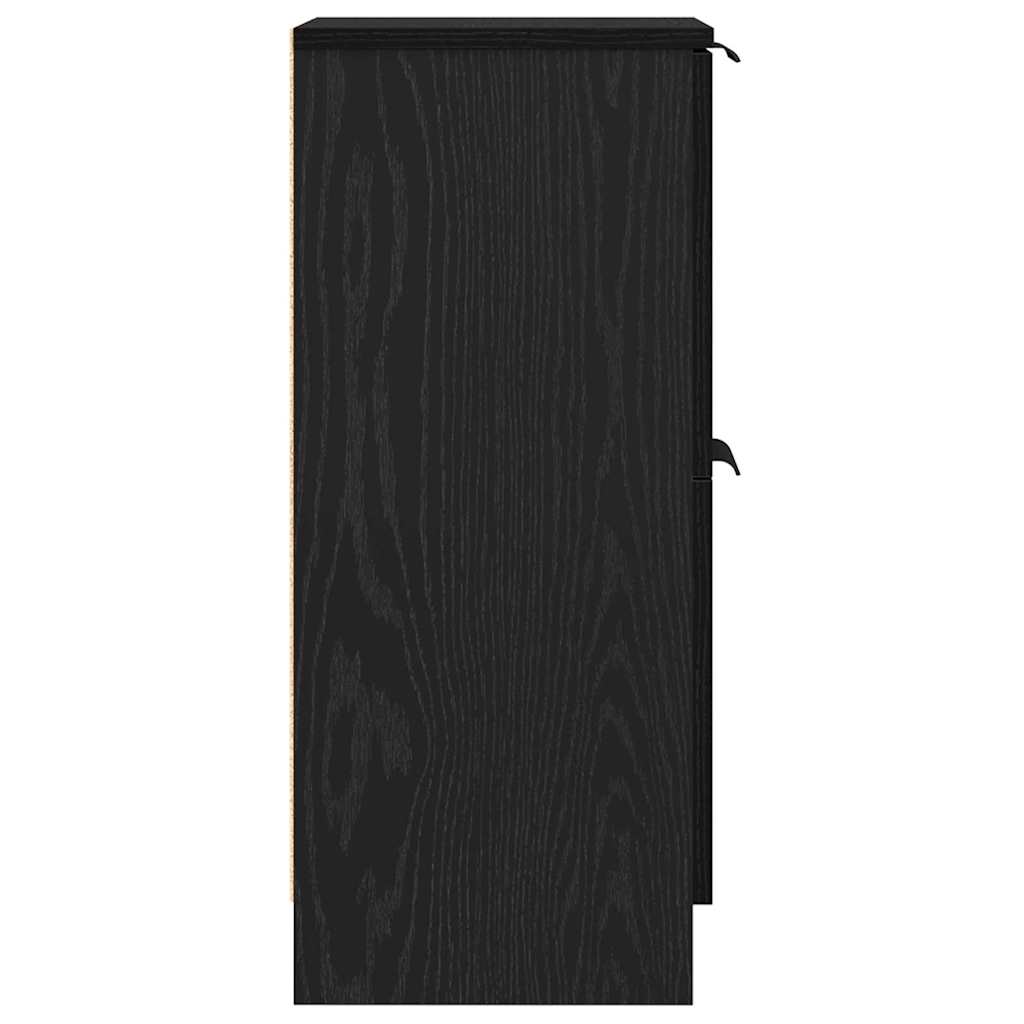 Kreveta 2 pcs Crni hrast 30 x 30 x 70 cm Konstruirano drvo
