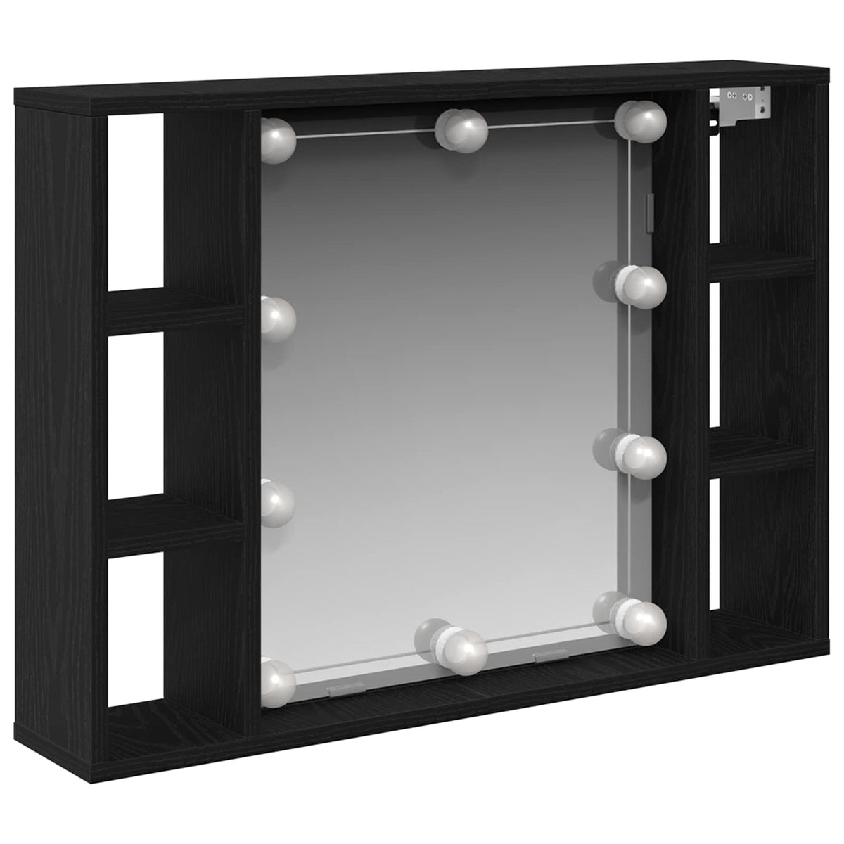 Ogledalo ormar Crni hrast 76 x 15 x 55 cm Konstruirano drvo
