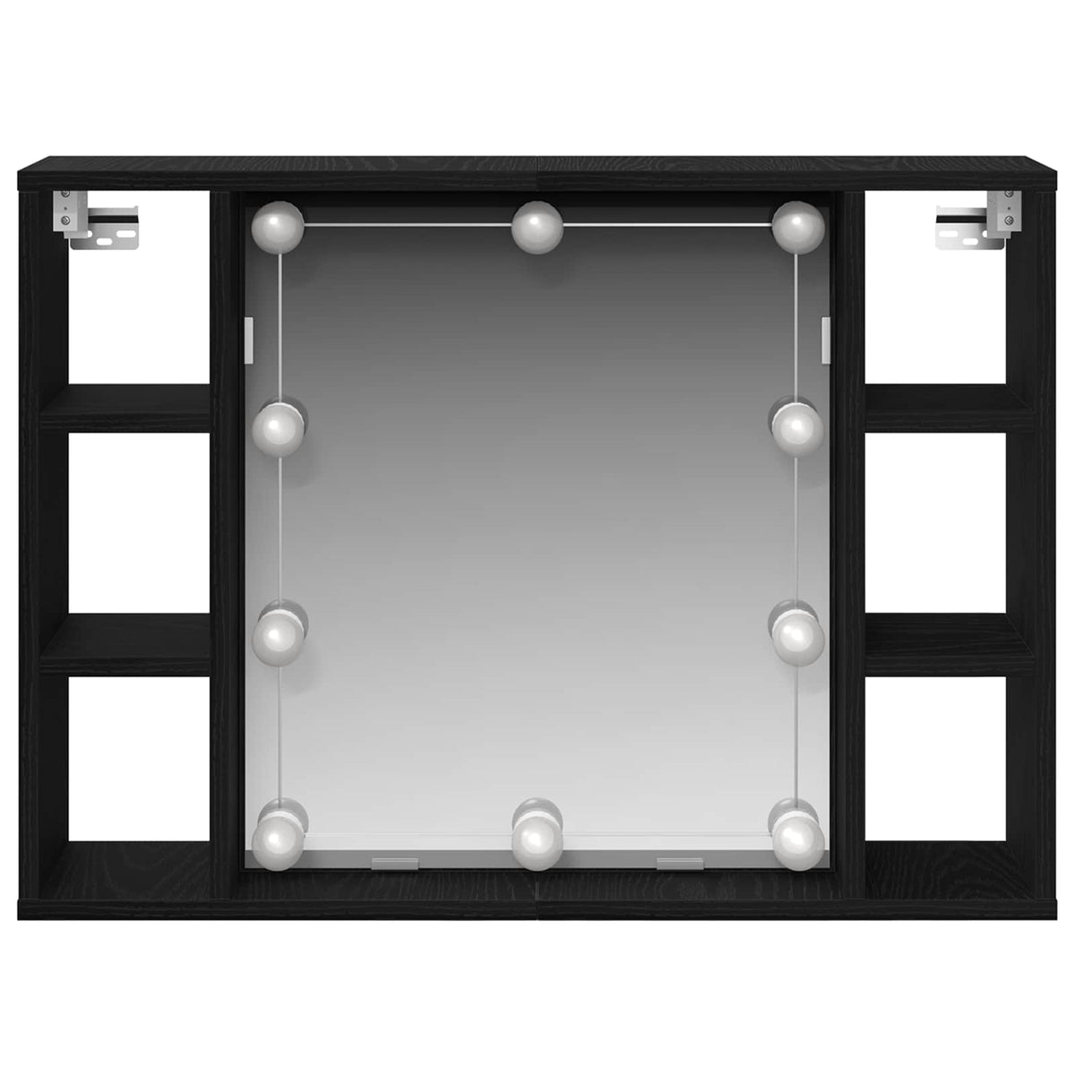 Ogledalo ormar Crni hrast 76 x 15 x 55 cm Konstruirano drvo