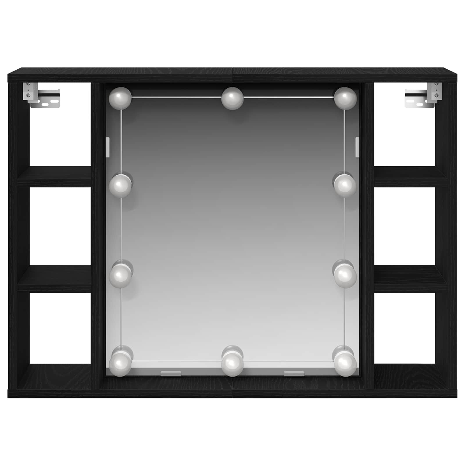Ogledalo ormar Crni hrast 76 x 15 x 55 cm Konstruirano drvo