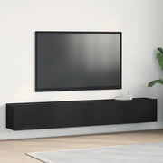 TV ormar 2 pcs Crna 100 x 30 x 30 cm Konstruirano drvo