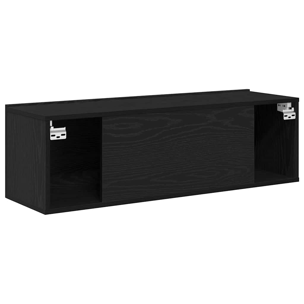 TV ormar 2 pcs Crna 100 x 30 x 30 cm Konstruirano drvo