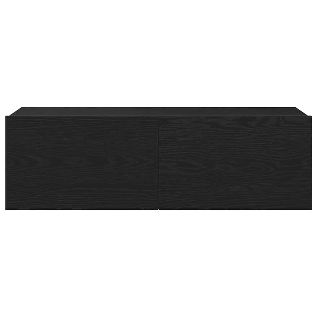 TV ormar 2 pcs Crna 100 x 30 x 30 cm Konstruirano drvo