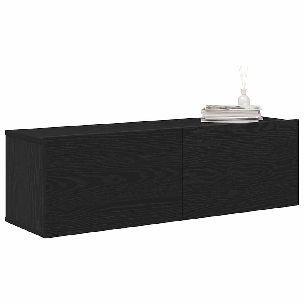 TV ormar 2 pcs Crna 100 x 30 x 30 cm Konstruirano drvo