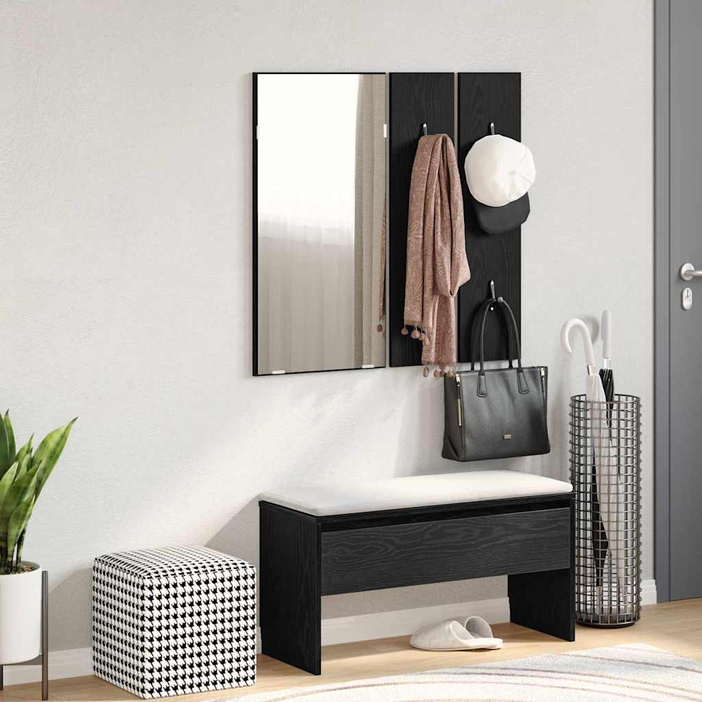 Set namještaja za predsoblje 4 pcs Crni hrast Konstruirano drvo