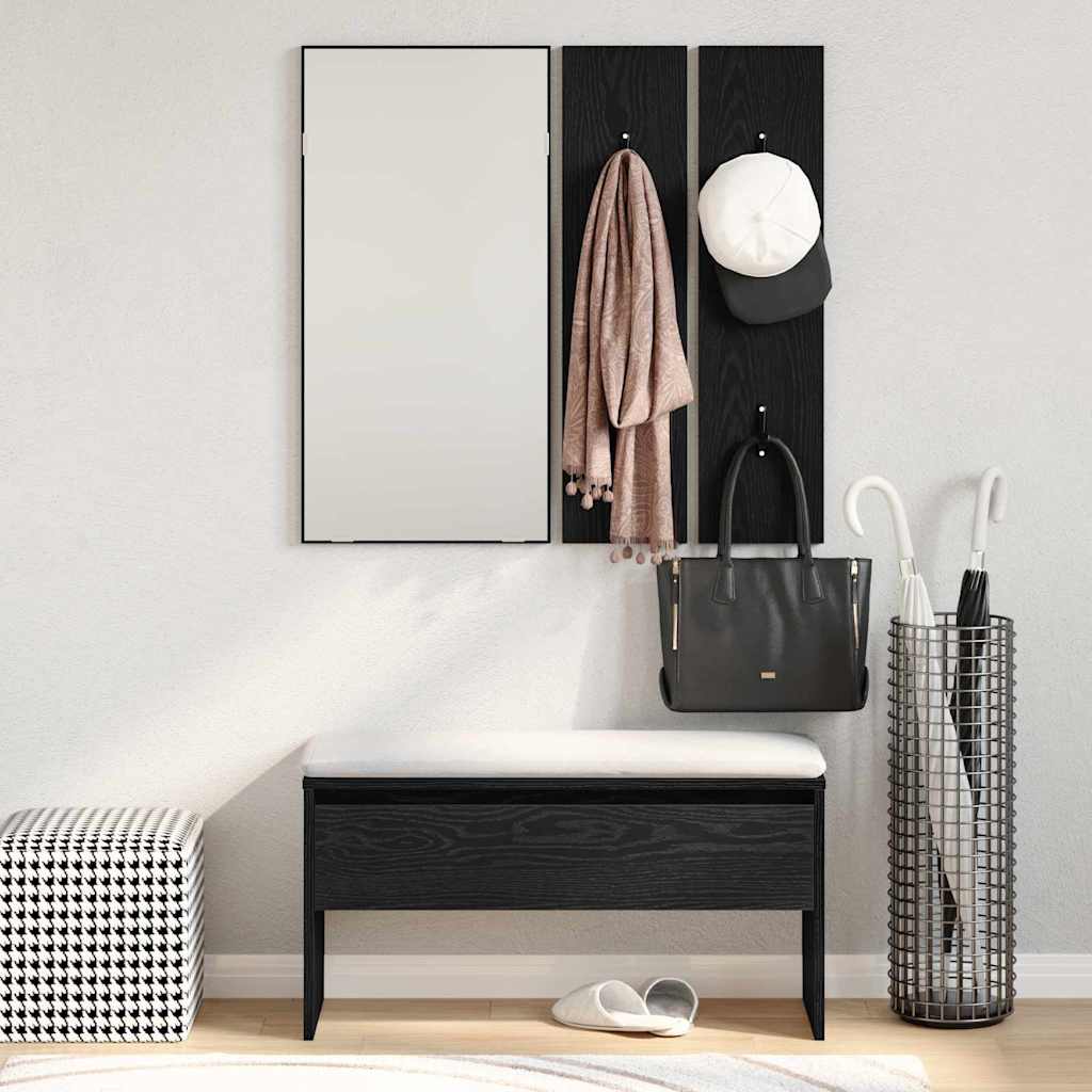 Set namještaja za predsoblje 4 pcs Crni hrast Konstruirano drvo