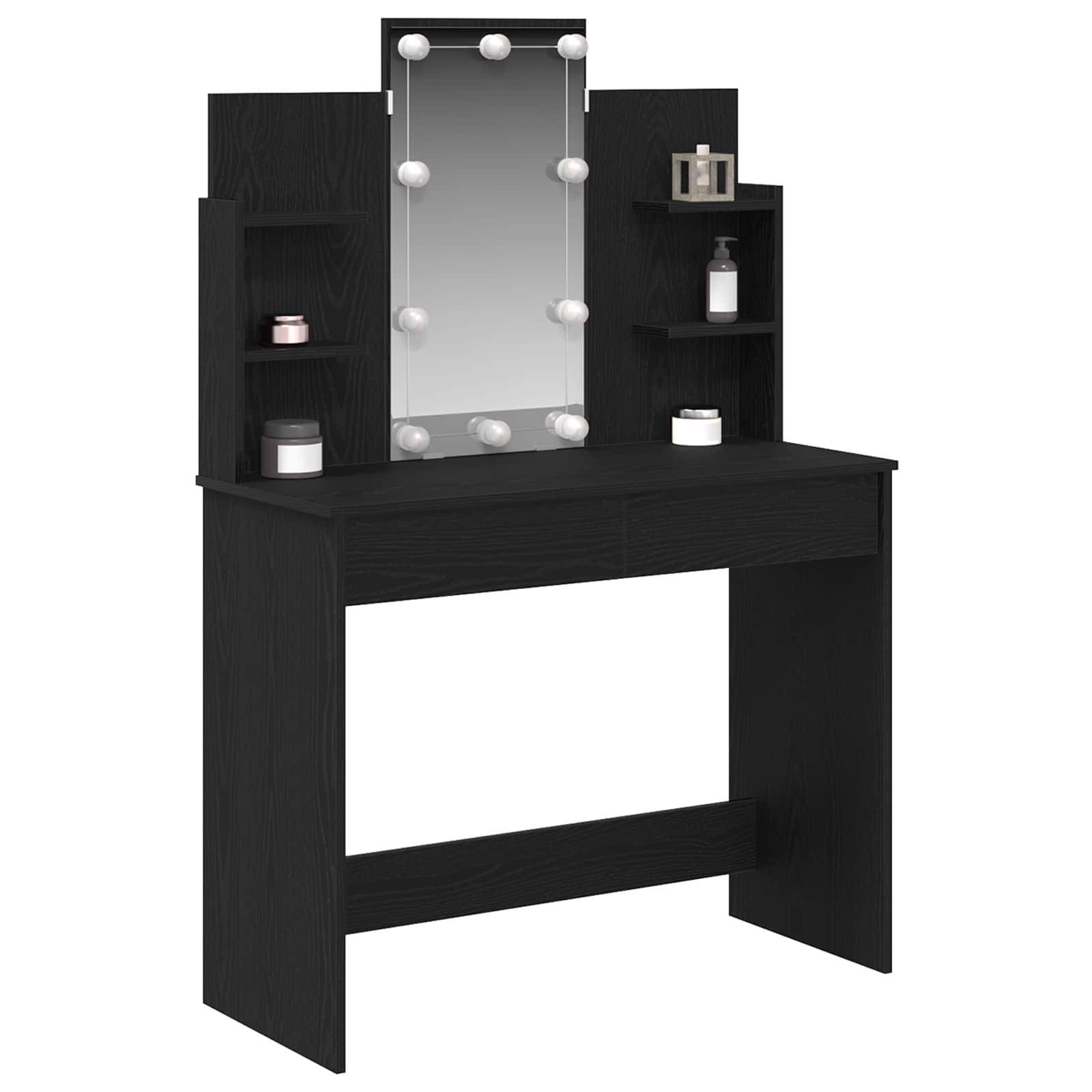 Toaletni stol Crni hrast 96 x 39 x 142 cm Konstruirano drvo