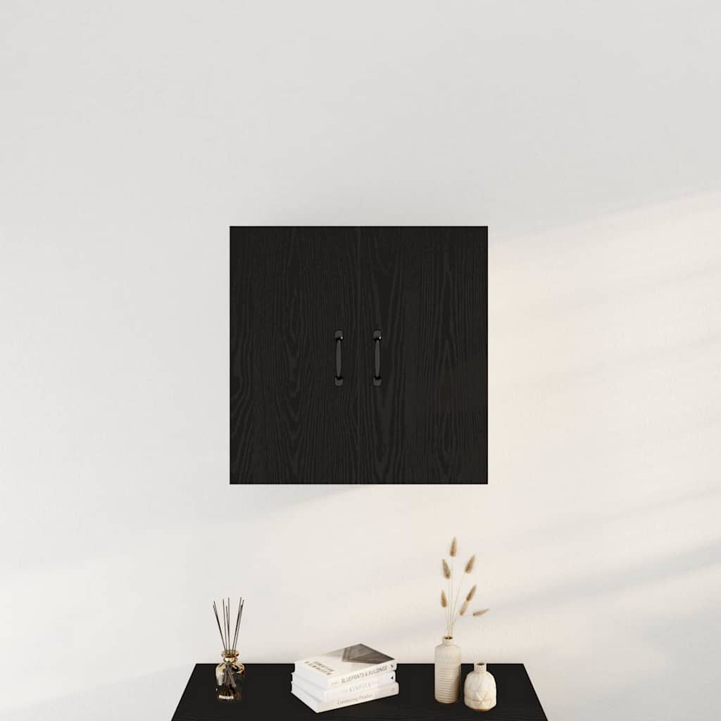Zidni ormarić crni hrast 60x31x60 cm inženjerski drvo