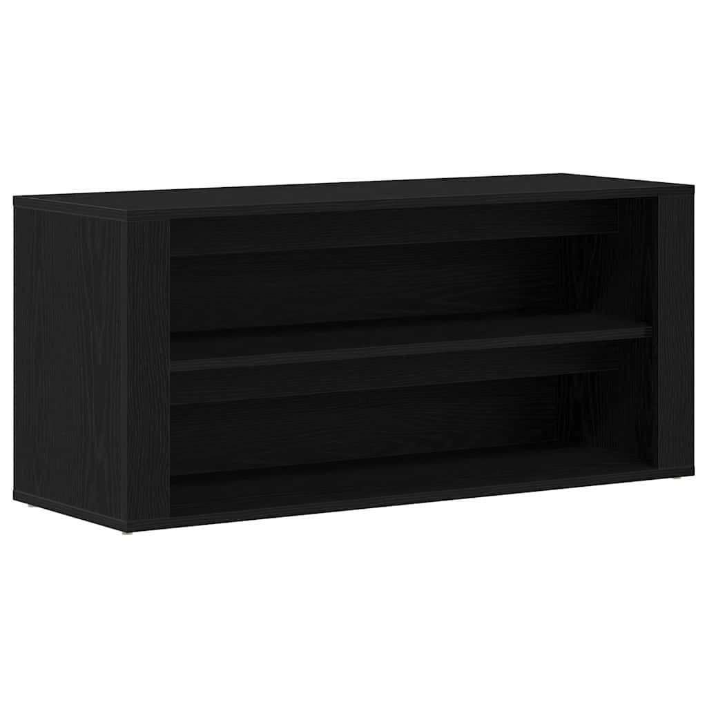 Klupa za cipele crni hrast 100x35x45 cm inženjerski drvo