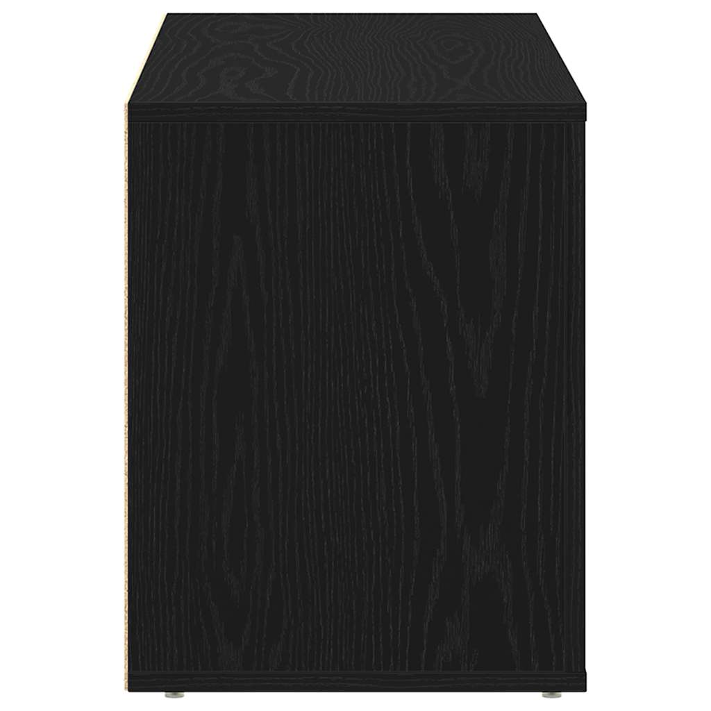 Klupa za cipele crni hrast 100x35x45 cm inženjerski drvo