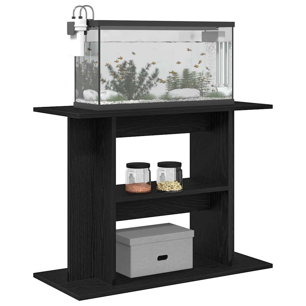 Stalak za akvarij crni hrast 80x35x60 cm konstruirano drvo