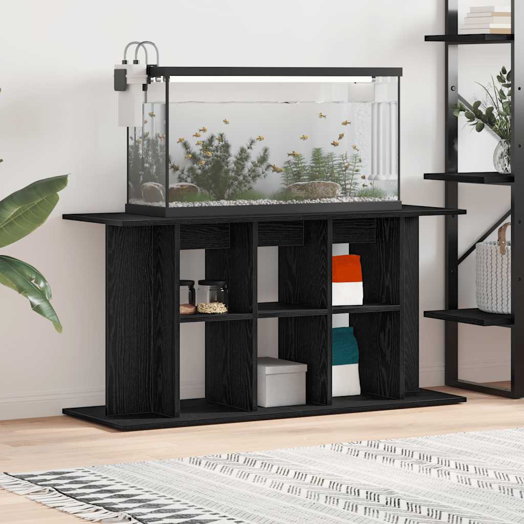 Stalak za akvarij crni hrast 120x40x60 cm inženjerski drvo
