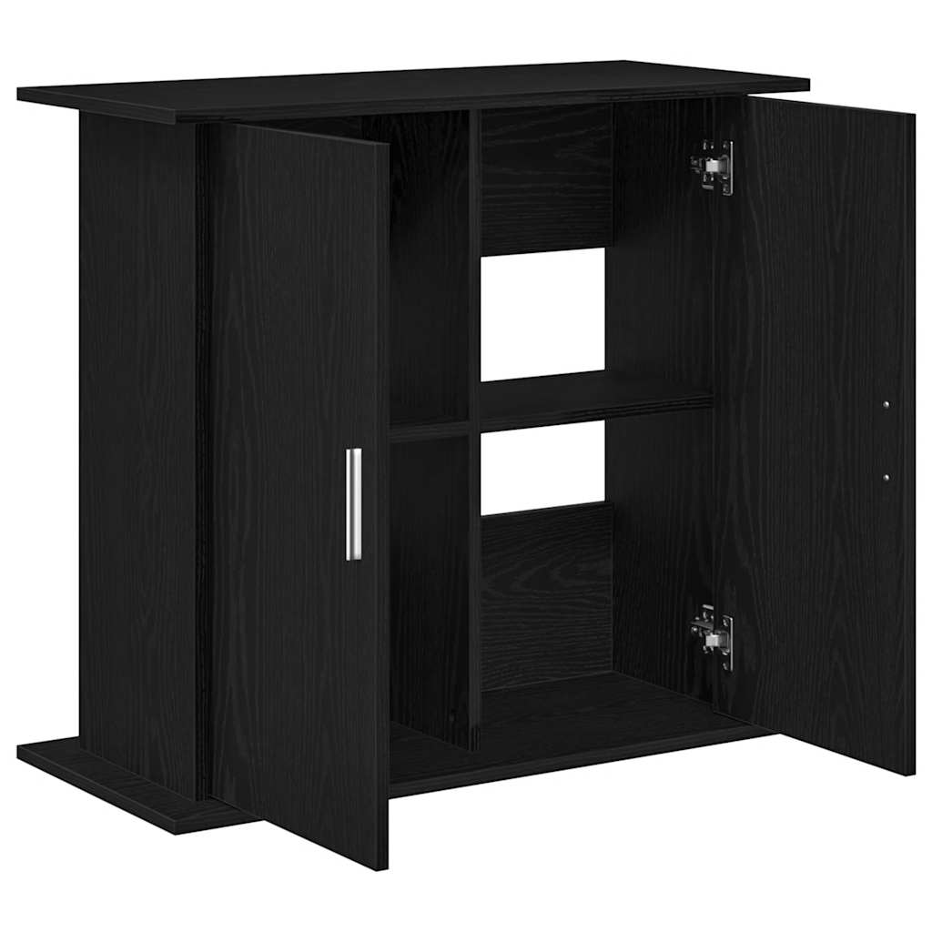 Stalak za akvarij crni hrast 81x36x73 cm Konstruirano drvo