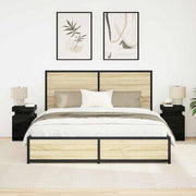 Noćni ormar 2 pcs Crni hrast 35 x 39 x 55 cm Konstruirano drvo
