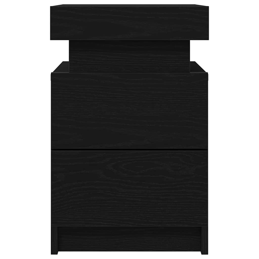 Noćni ormar 2 pcs Crni hrast 35 x 39 x 55 cm Konstruirano drvo