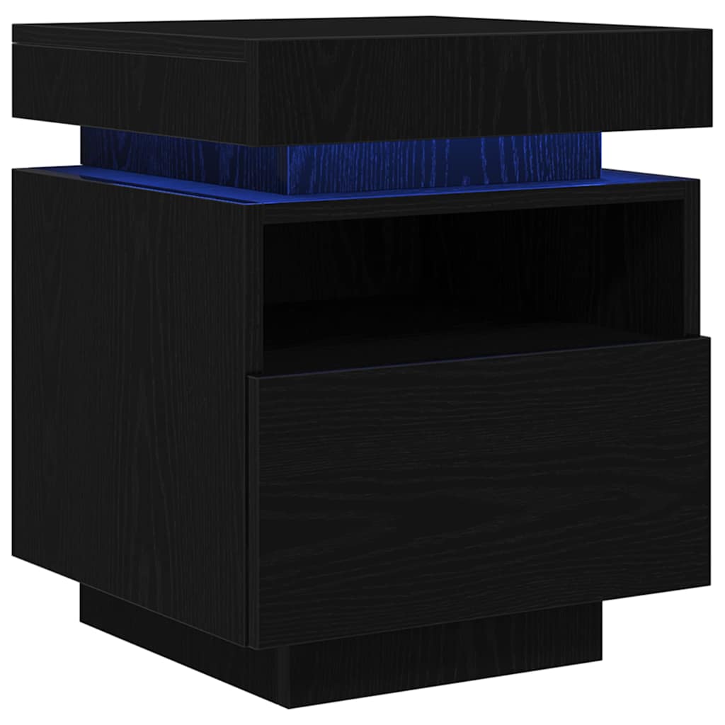 Noćni ormar s ladicama 2 pcs Crni hrast 40 x 39 x 48,5 cm