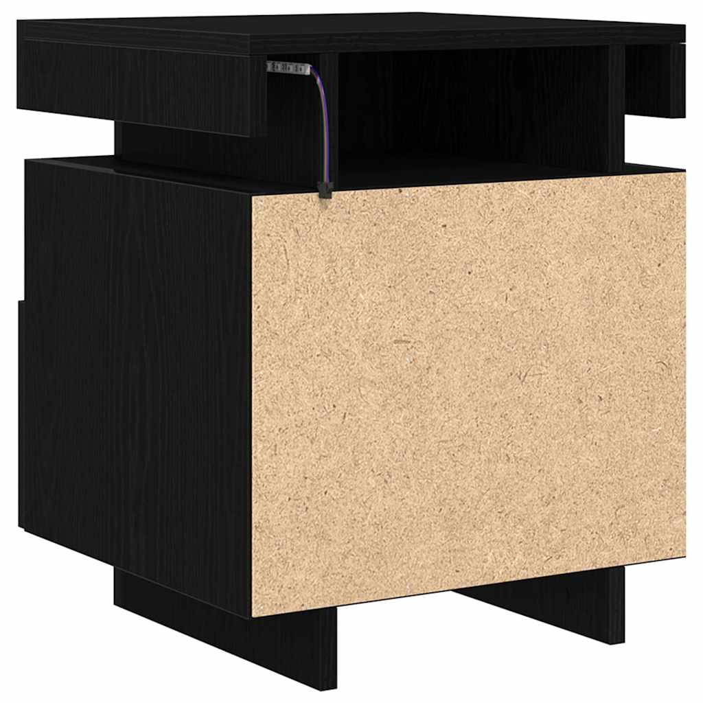 Noćni ormar s ladicama 2 pcs Crni hrast 40 x 39 x 48,5 cm