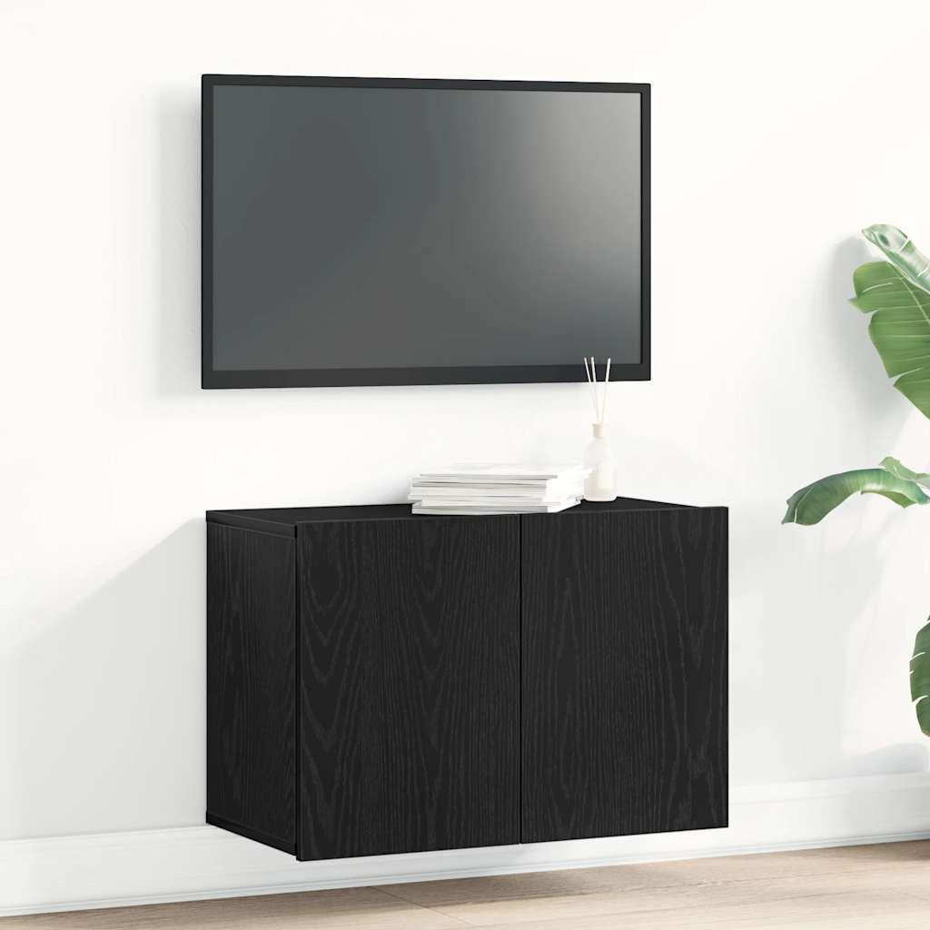 TV ormarić crni hrast 60x30x41 cm inženjerski drvo