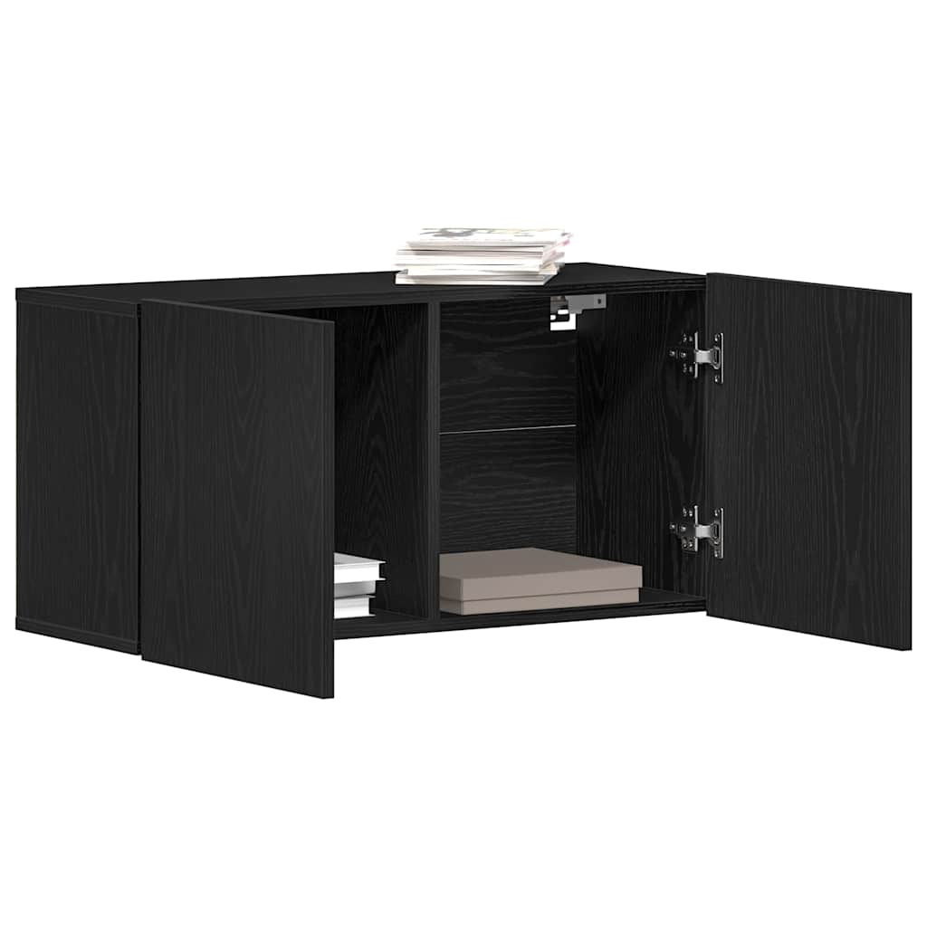 TV ormarić crni hrast 80x30x41 cm inženjerski drvo