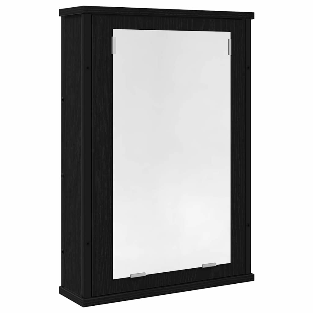 Ormarić za kupaonsko ogledalo crni hrast 42x12x60 cm inženjerski drvo