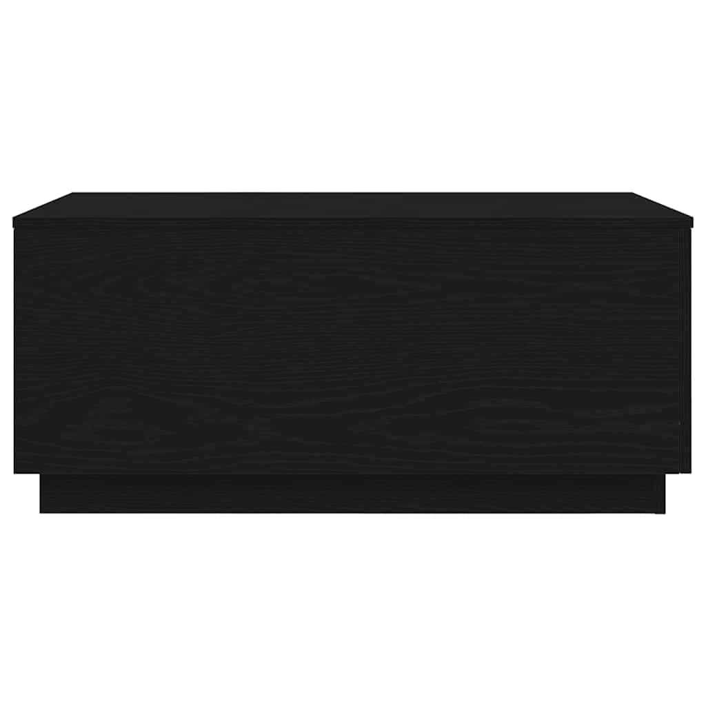 Klub stolić s LED svjetlima crni hrast 90x50x40 cm