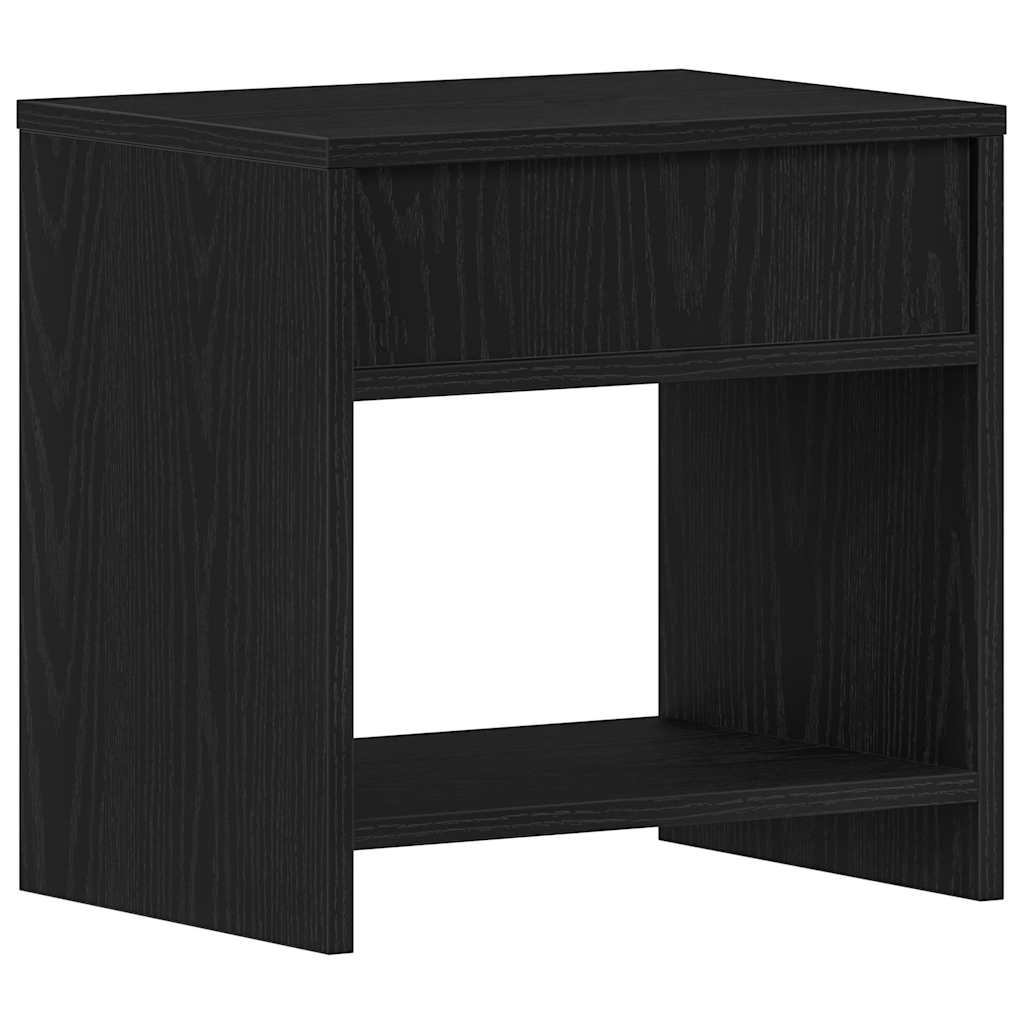 Noćni ormarić crni hrast 40x30x40 cm konstruirano drvo