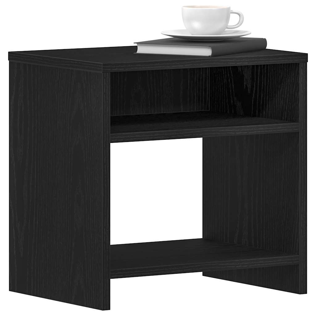 Noćni ormarići 2 kom. crni hrast 40x30x40 cm inženjerski drvo