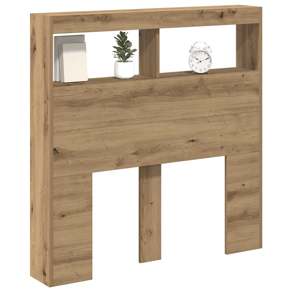 Ormarić za uzglavlje LED boja artisan hrast 100x17x102 cm