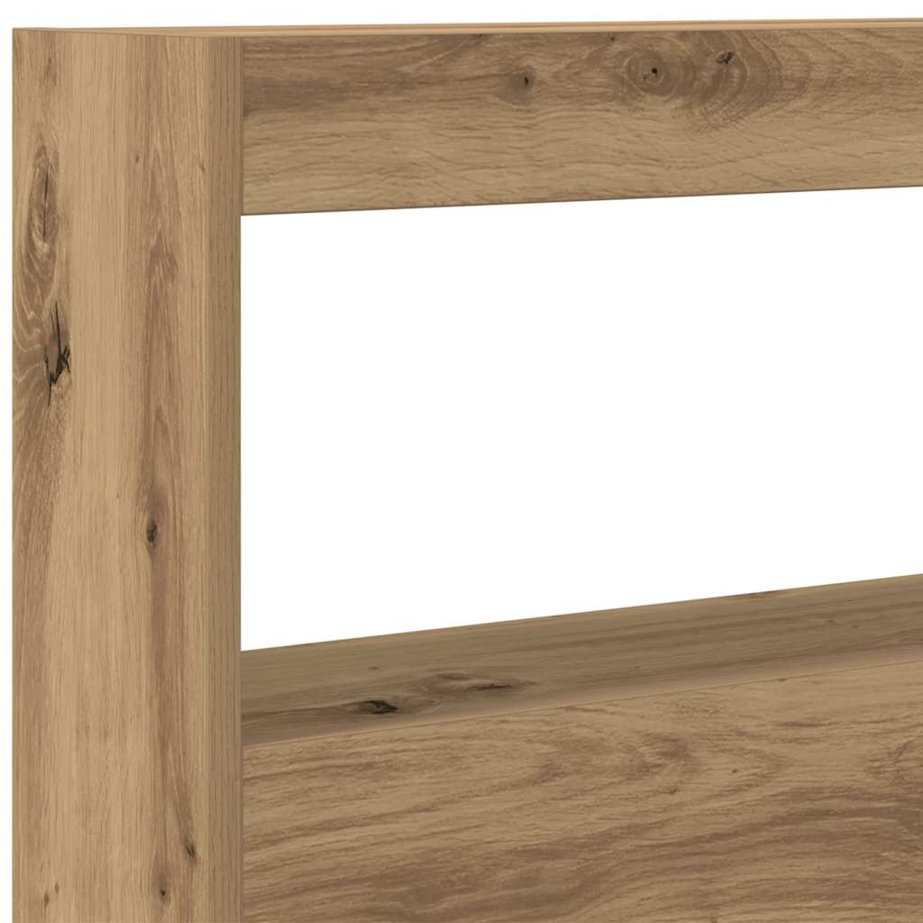 Ormarić za uzglavlje LED boja artisan hrast 100x17x102 cm