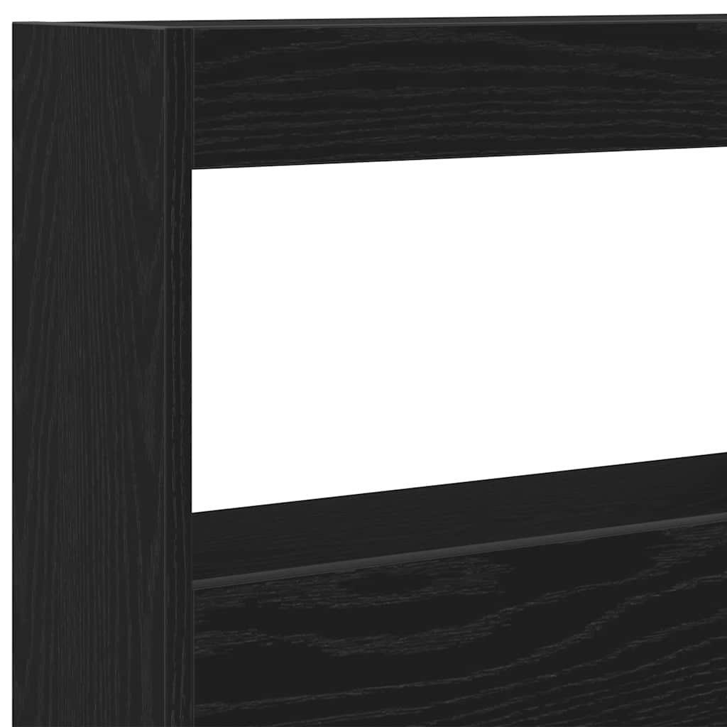 Ormarić za uzglavlje LED boja crni hrasta 100x17x102 cm