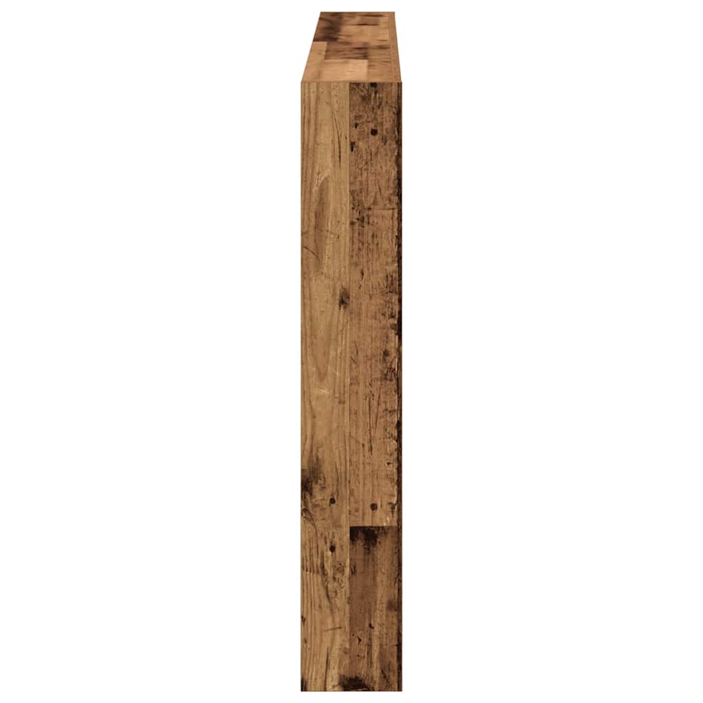 Ormarić za uzglavlje s LED svjetlima staro drvo 160x17x102 cm