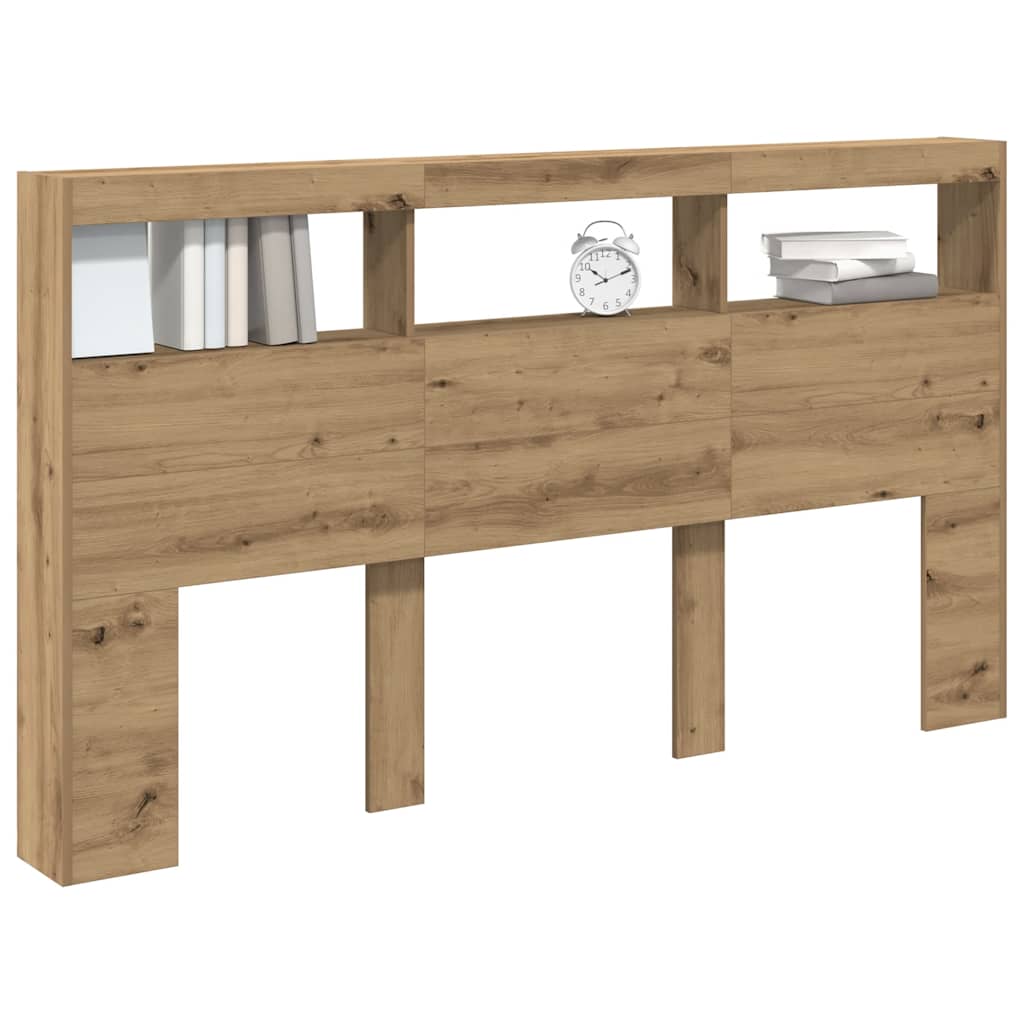 Ormarić za uzglavlje LED boja artisan hrast 180x17x102 cm