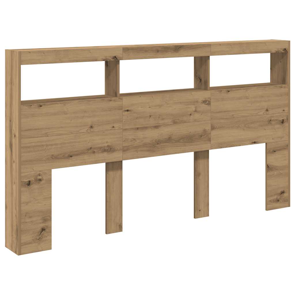 Ormarić za uzglavlje LED boja artisan hrast 180x17x102 cm