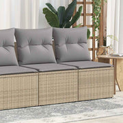 2-dijelni set vrtnih sofa s jastucima bež od poliratana bagrem