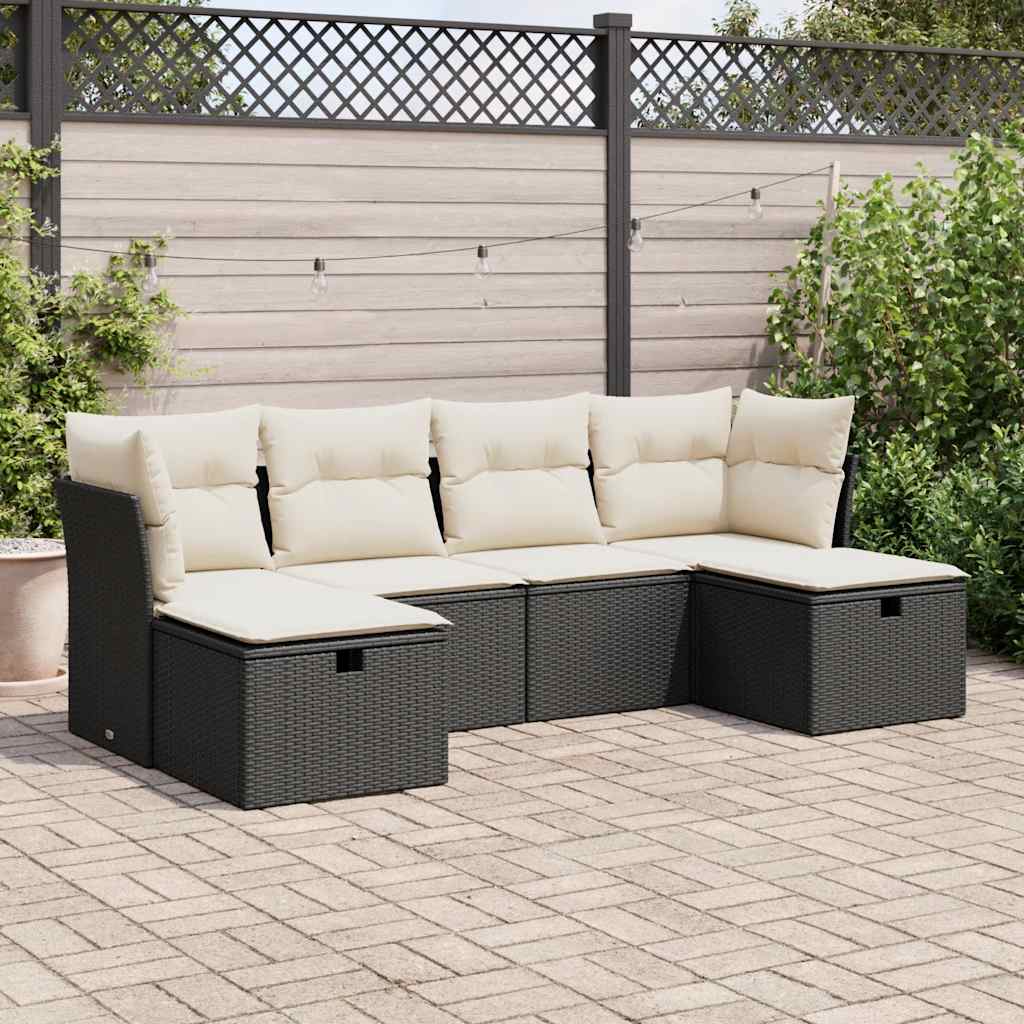 6-dijelni set vrtnih sofa od poliratana s jastucima