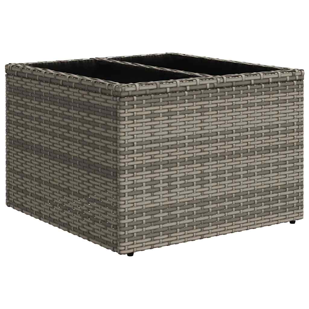 8-dijelni set vrtnih sofa od poliratana s jastucima sivi