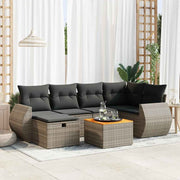 7-dijelni set vrtnih sofa sivi od poliratana