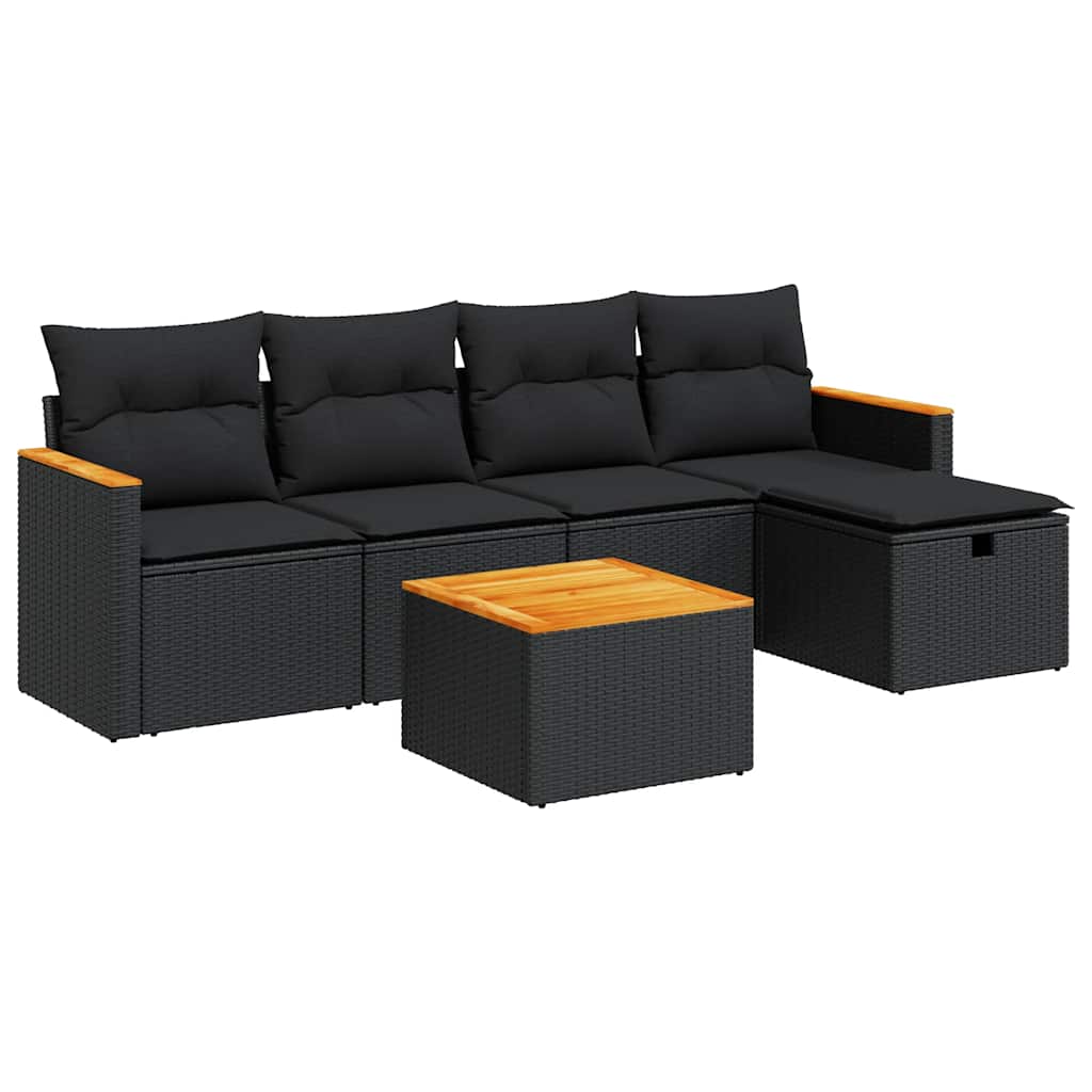 6-dijelni set vrtnih sofa od poliratana s jastucima