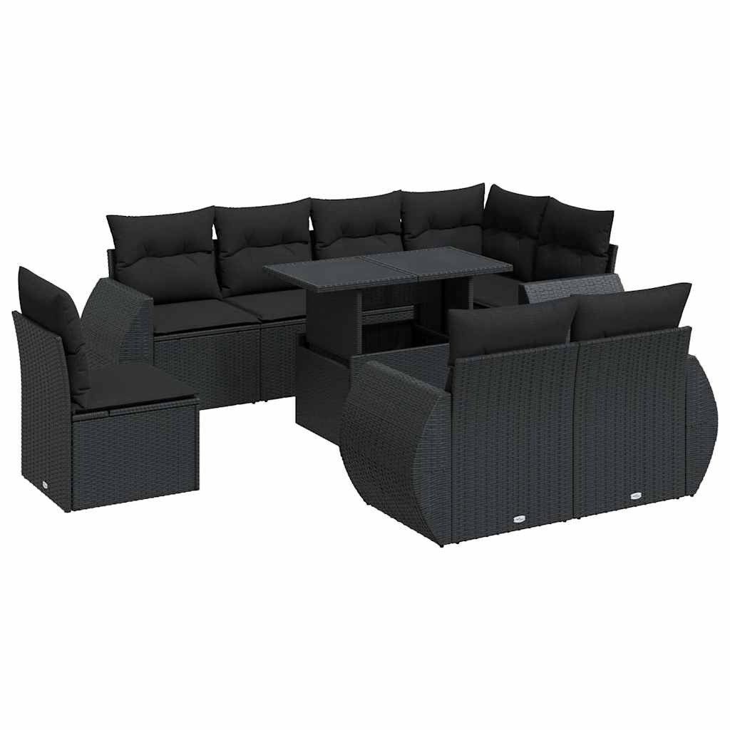 9-dijelni set vrtnih sofa od poliratana s jastucima