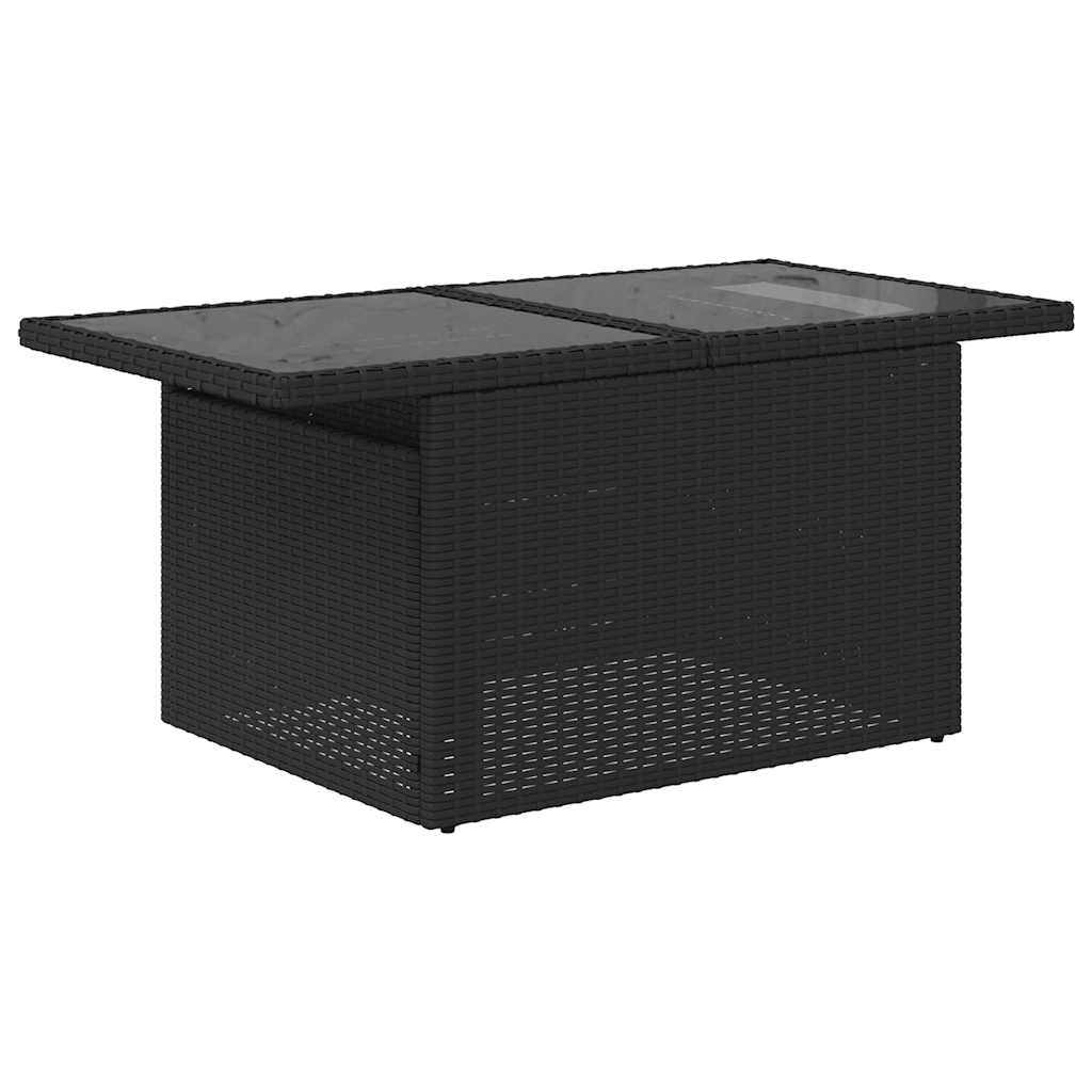 6-dijelni set vrtnih sofa s jastucima crni od poliratana bagrem