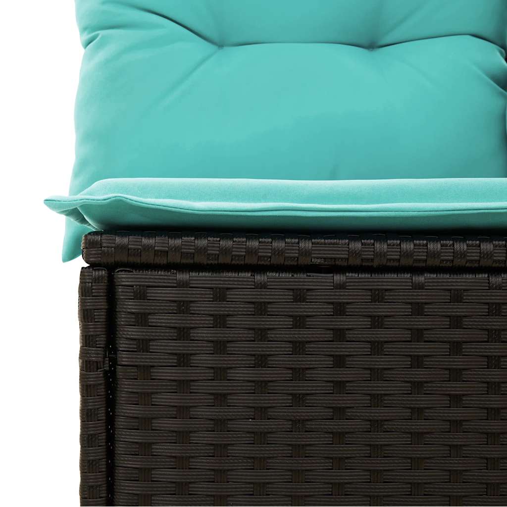 6-dijelni set vrtnih sofa s jastucima crni od poliratana bagrem