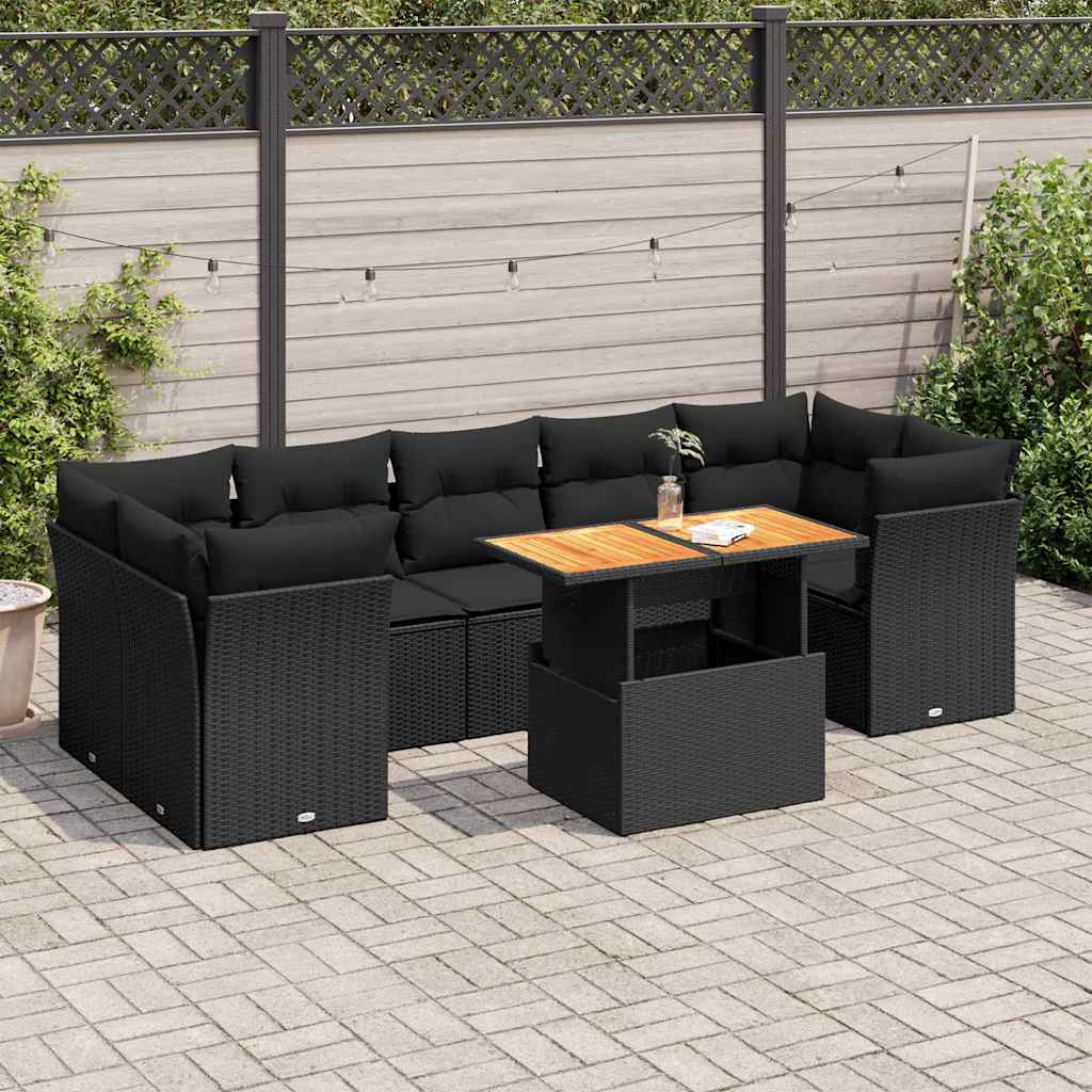 8-dijelni set vrtnih sofa od poliratana s jastucima bež