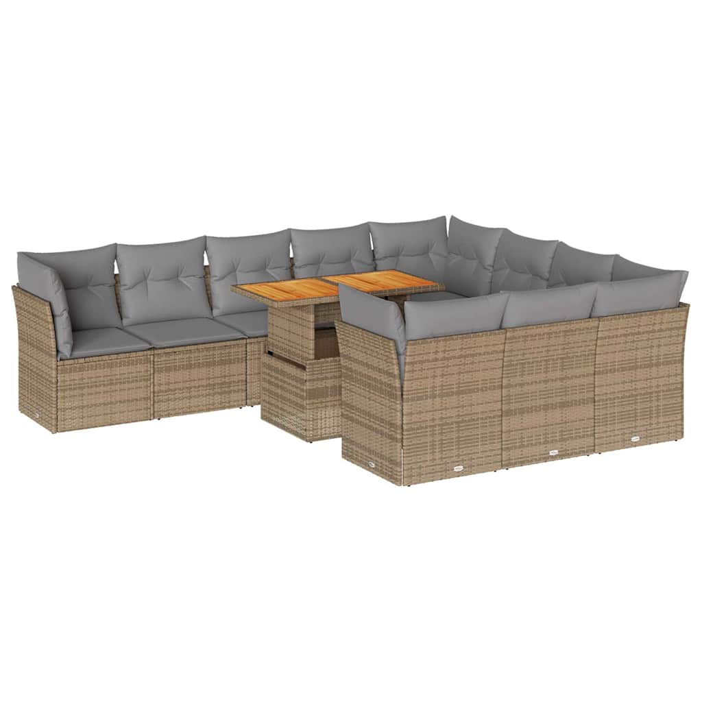 11-dijelni set vrtnih sofa od poliratana s jastucima